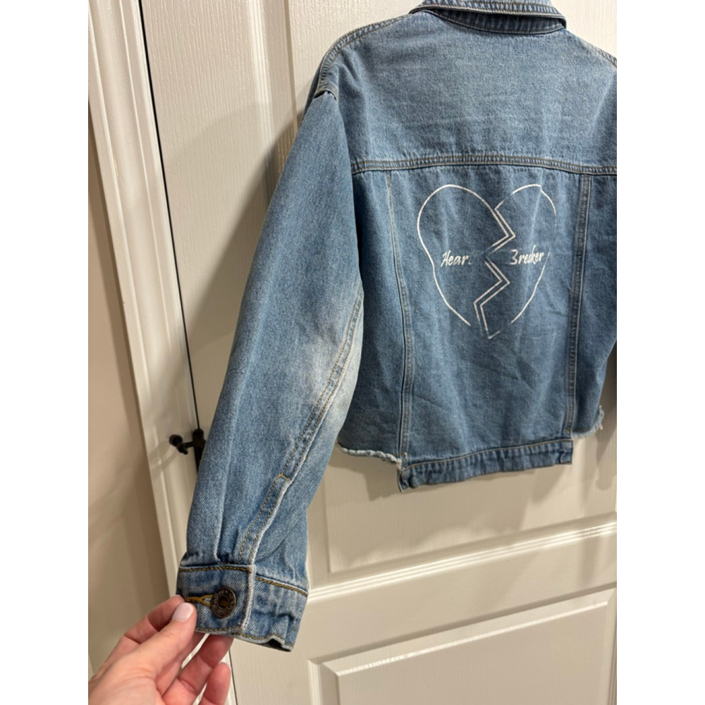 Sadie & Sage Blue Denim Heartbreaker Denim Jacket, Woman’s Small - Picture 6 of 8